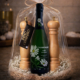 Champagne, peper en zout stel, cadeau, weddinggift
